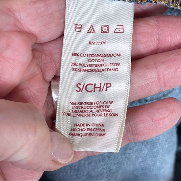 TYR Embroidered Cut Off Denim Shorts - Small - Picture 4 of 8